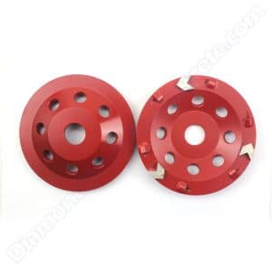 125mm Diamond Cup Wheel with 6 Quater PCD and 3 Arrows 3