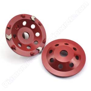 125mm Diamond Cup Wheel with 6 Quater PCD and 3 Arrows 4