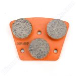 3 button segments Trapezoid concrete grinding diamonds