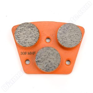 3 button segments Trapezoid concrete grinding diamonds