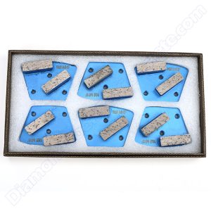 Trapezoid Concrete Floor Grinding Shoes with 2 Segment Bars 6