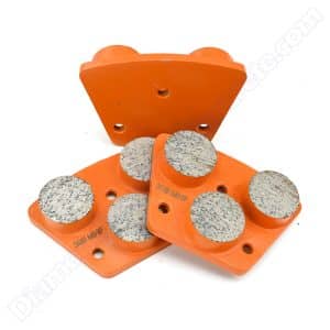 Trapezoid Concrete Grinding Diamonds with 3 Buttons 3