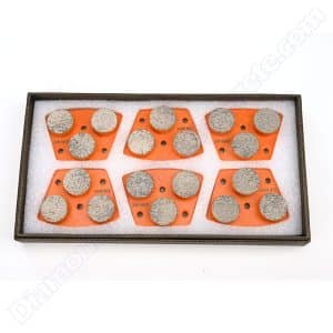 Trapezoid Concrete Grinding Diamonds with 3 Buttons 4