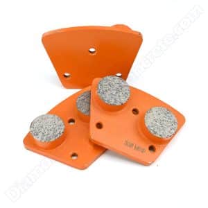 Trapezoid Concrete Grinding Shoes with 2 Buttons 3