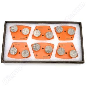 Trapezoid Concrete Grinding Shoes with 2 Buttons 4