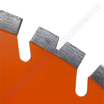 V shape segments for wall saw blades